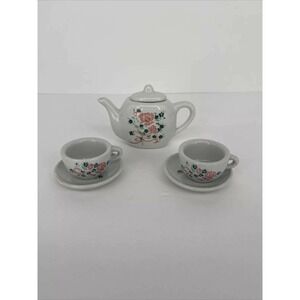 Vintage Child’s China Tea Set Battat Floral 5 PCs Great for 18 Inch Dolls